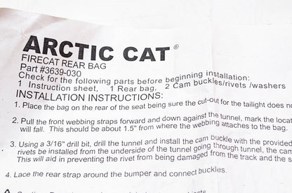 New OEM Arctic Cat 3639-030 Cam Buckle Kit NOS