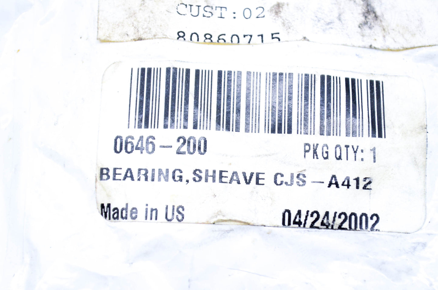 New OEM Arctic Cat 0646-200 Sheave Bearing NOS