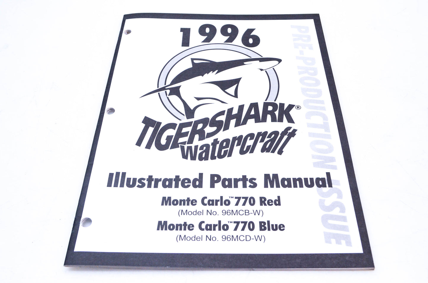 New OEM Arctic Cat 1996 Illustrated Parts Manual Tigershark Watercraft NOS