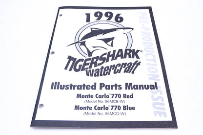 New OEM Arctic Cat 1996 Illustrated Parts Manual Tigershark Watercraft NOS