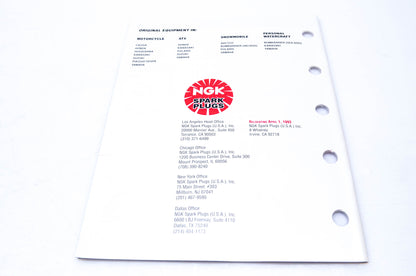 NGK Spark Plugs 1993 Spark Plug Catalog NOS