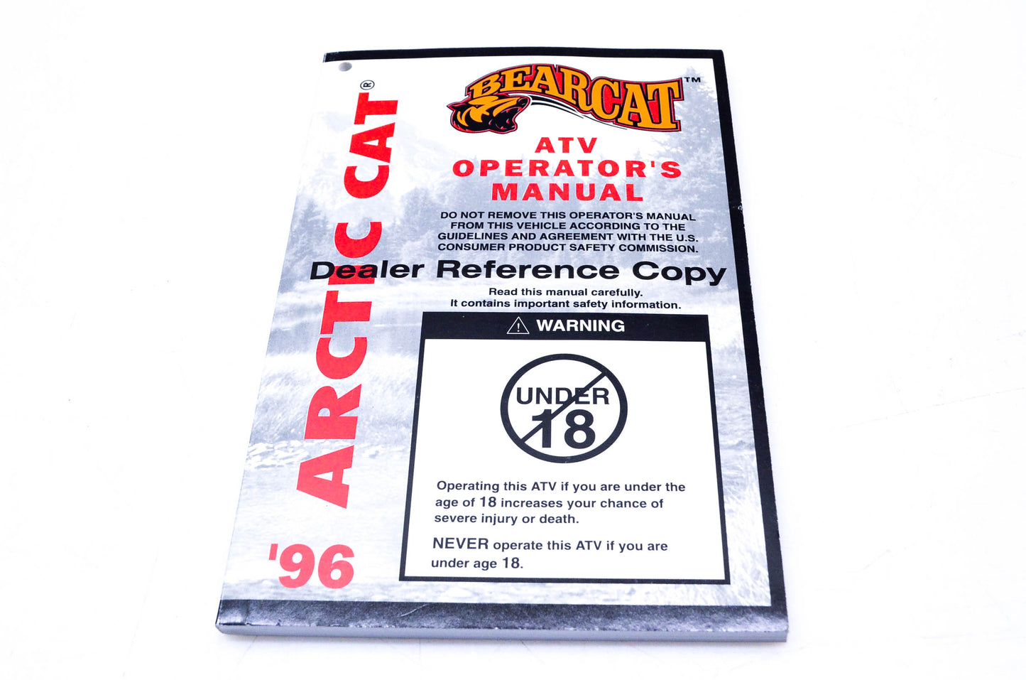 New OEM Arctic Cat 2255-344 1996 Bearcat ATV Operators Manual NOS