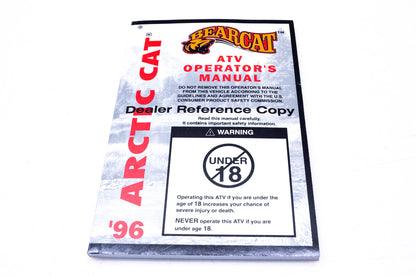 New OEM Arctic Cat 2255-344 1996 Bearcat ATV Operators Manual NOS