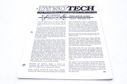 DynoTech 1991 Snowmobile Performance Publication Volume 3 Number 6 NOS