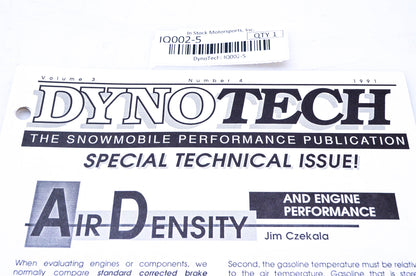 DynoTech 1991 Snowmobile Performance Publication Volume 3 Number 4 NOS