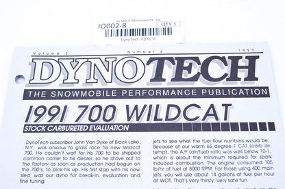 DynoTech 1990 Snowmobile Performance Publication Volume 2 Number 6 NOS
