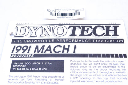 DynoTech 1990 Snowmobile Performance Publication Volume 2 Number 5 NOS