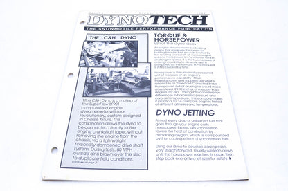 DynoTech 1988 Snowmobile Performance Publication Volume 1 Number 1 NOS