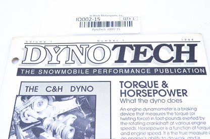 DynoTech 1988 Snowmobile Performance Publication Volume 1 Number 1 NOS