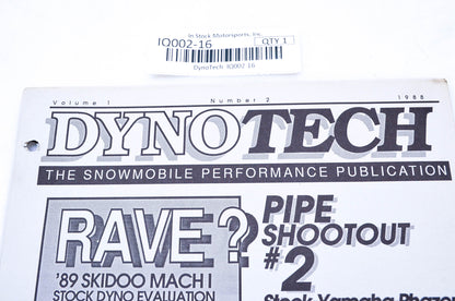 DynoTech 1988 Snowmobile Performance Publication Volume 1 Number 2 NOS