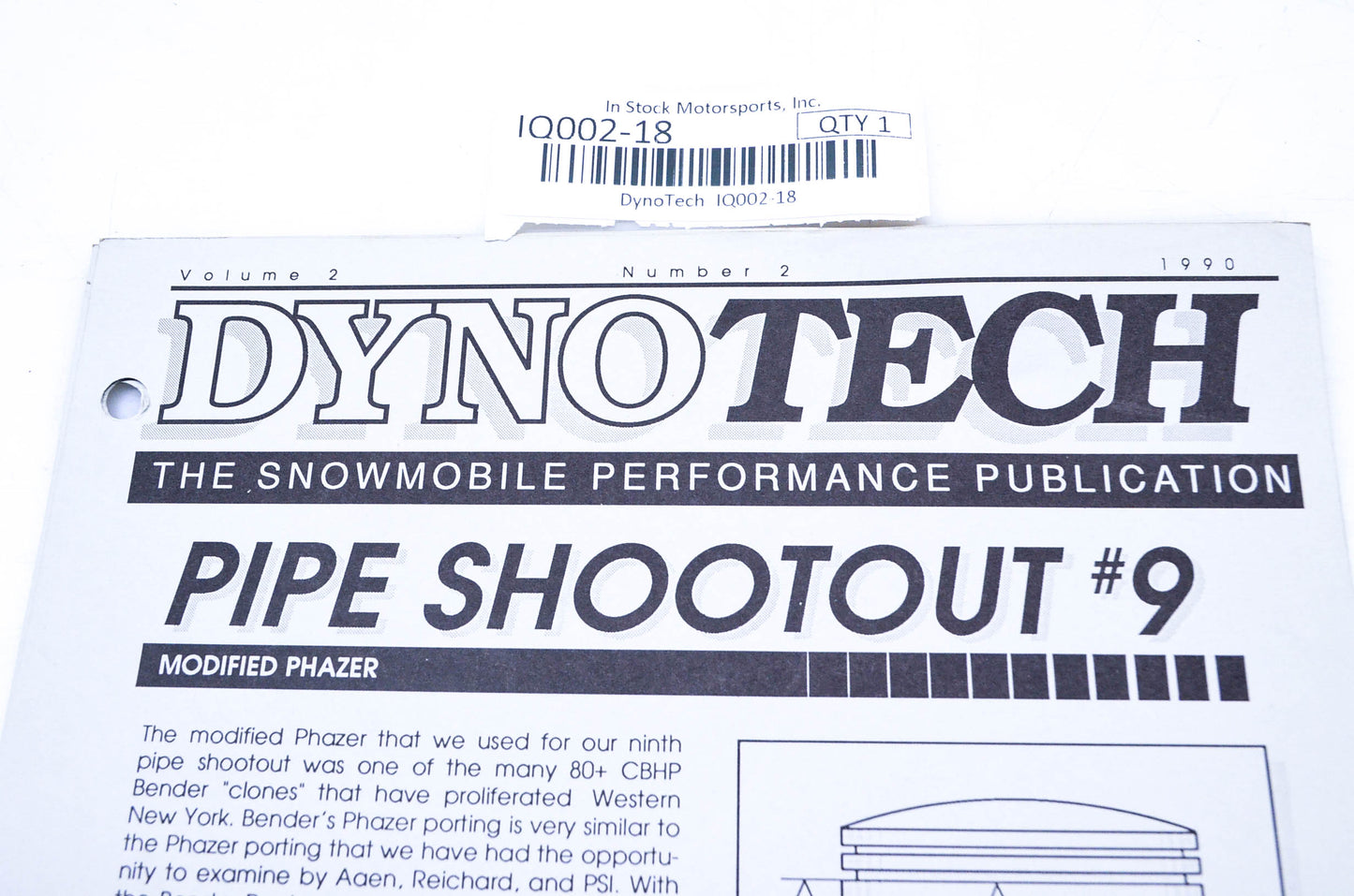 DynoTech 1990 Snowmobile Performance Publication Volume 2 Number 2 NOS