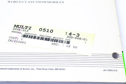 New OEM Arctic Cat 2255-313 1996 Arctic Cat Snowmobile Service Manual NOS
