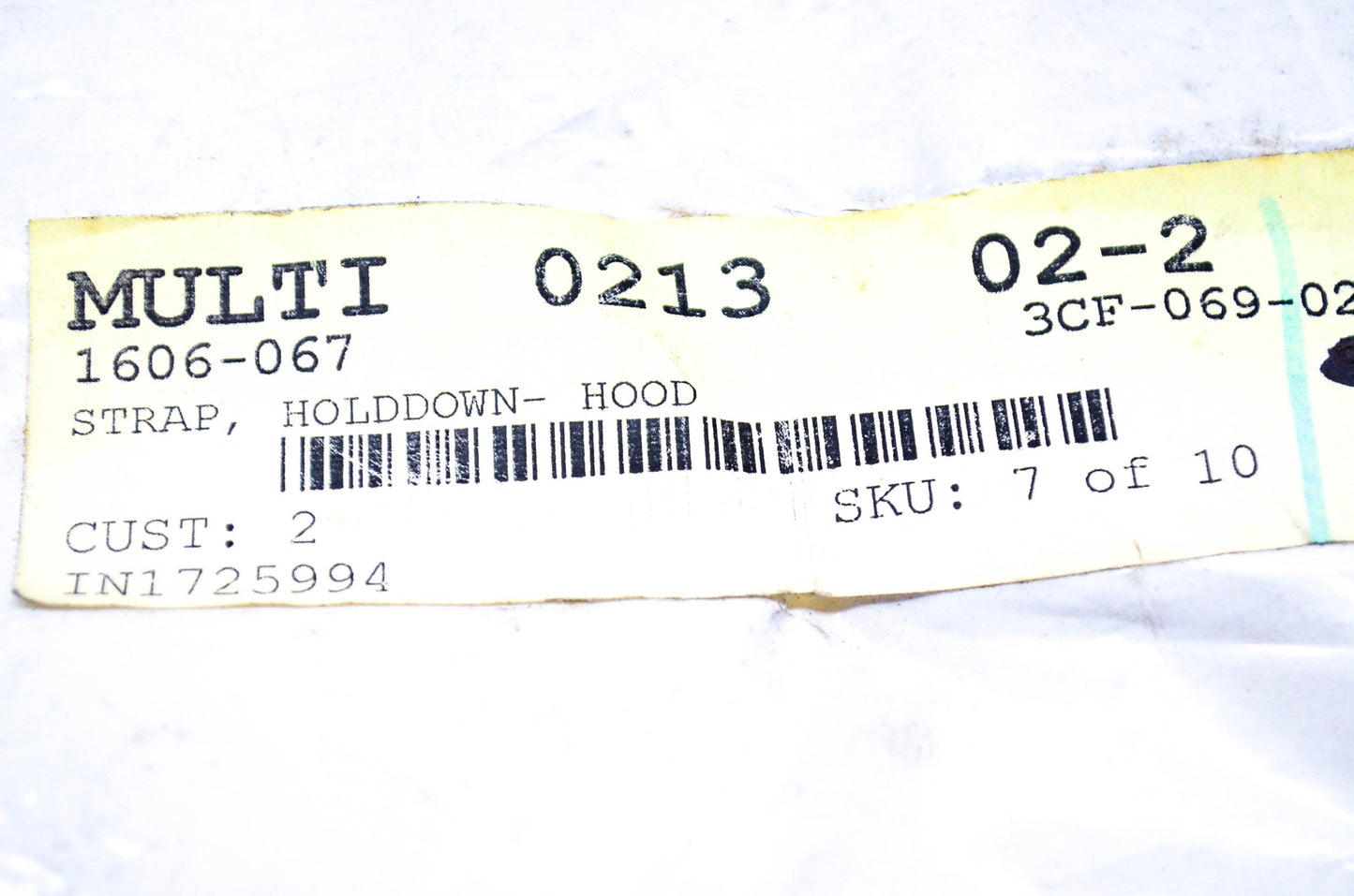 New OEM Arctic Cat 1606-067 Hold-down Hood Strap Qty 2 NOS