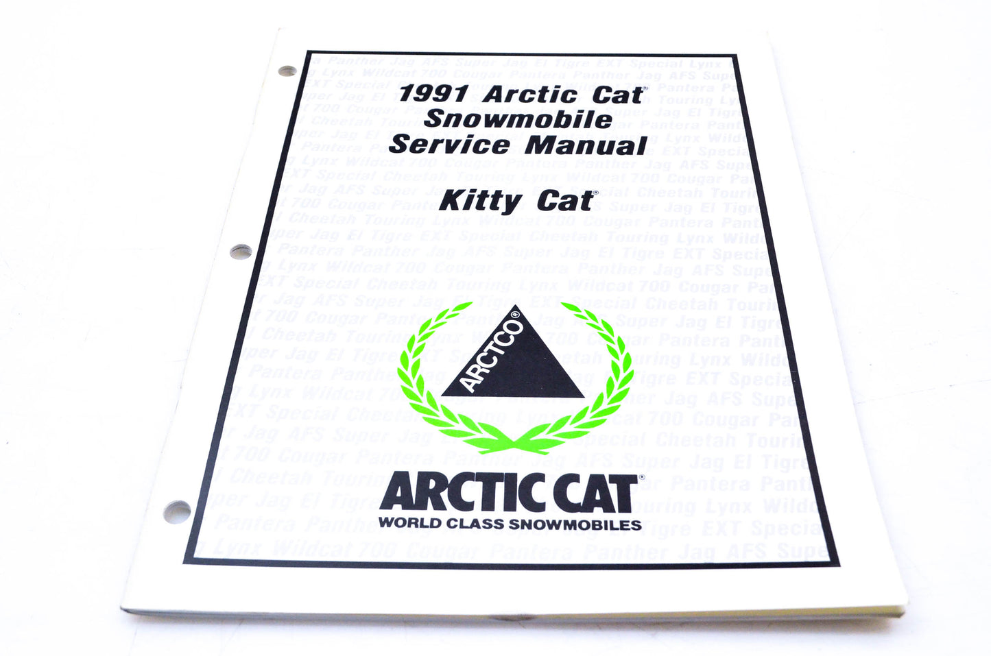New OEM Arctic Cat 2254-642 1991 Arctic Cat Snowmobile Service Manual NOS