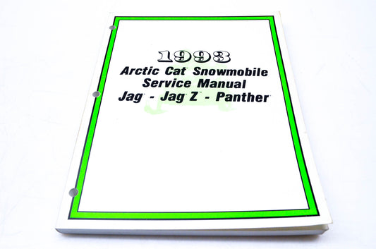 New OEM 2254-826 1993 Arctic Cat Snowmobile Service Manual Jag-Jag Z-Panther NOS