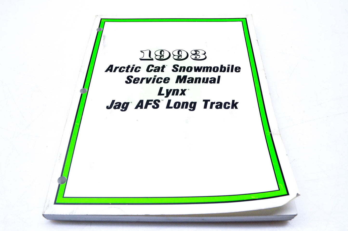 New OEM 2254-825 1993 Arctic Cat Service Manual Lynx-Jag-AFS Long Track NOS