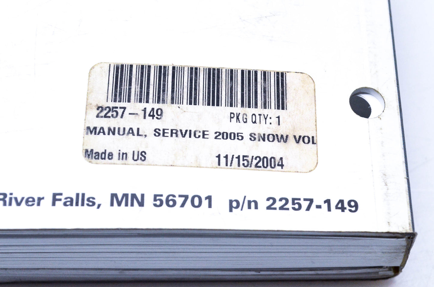 New OEM Arctic Cat 2257-149 2005 Arctic Cat Snowmobile Service Manual Volume 2 NOS