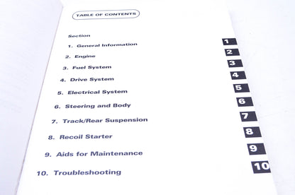 New OEM 2255-942 1999 Arctic Cat Snowmobile Service Manual ZL/ZR EFI Models NOS