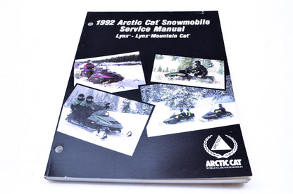 OEM 2254-735 1992 Arctic Cat Snowmobile Service Manual Lynx-Lynx Mountain Cat NOS