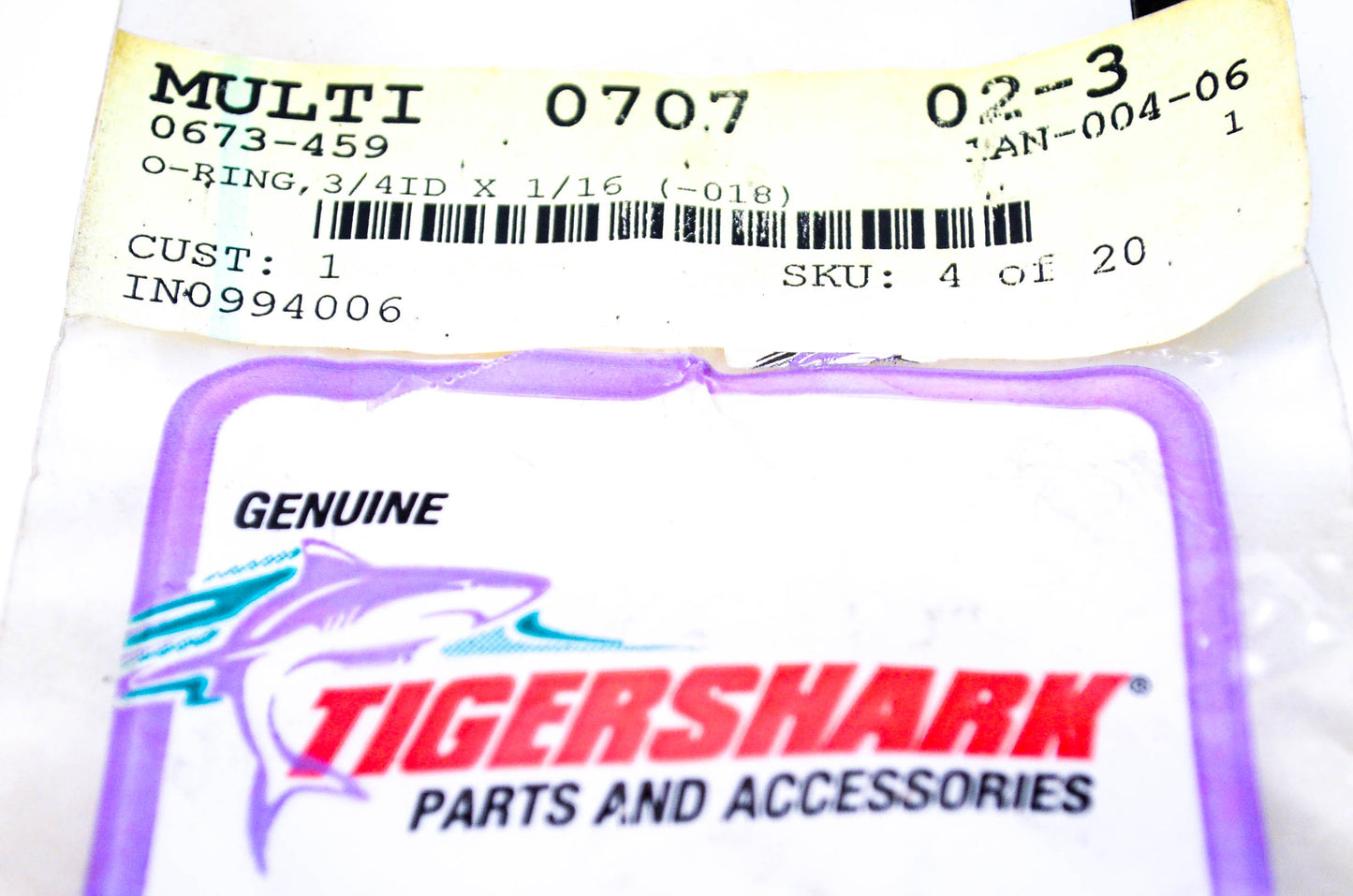 New OEM Arctic Cat 0673-459 Tigershark O Ring 3/4IDx1/16 NOS