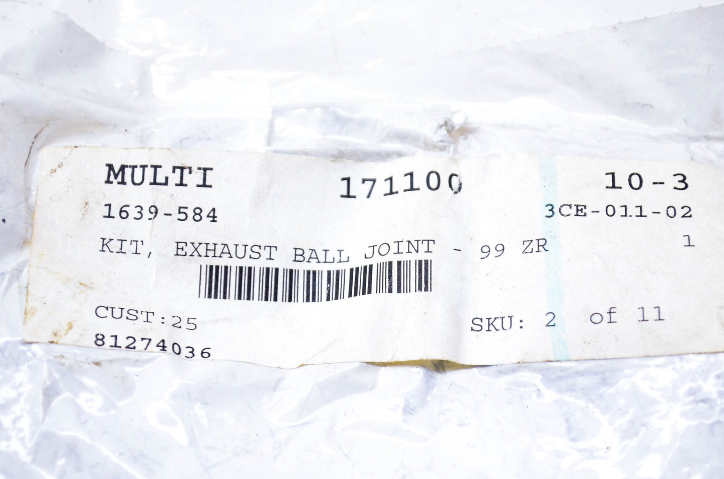New OEM Arctic Cat 1639-584 Exhaust Ball Joint Kit NOS