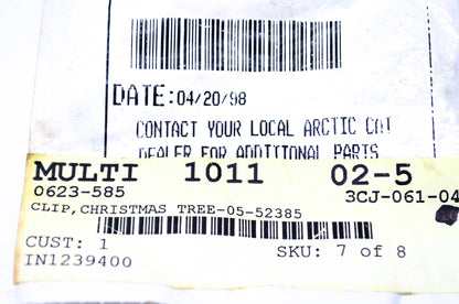 New OEM Arctic Cat 0623-585 Tigershark Christmas Tree Clip NOS