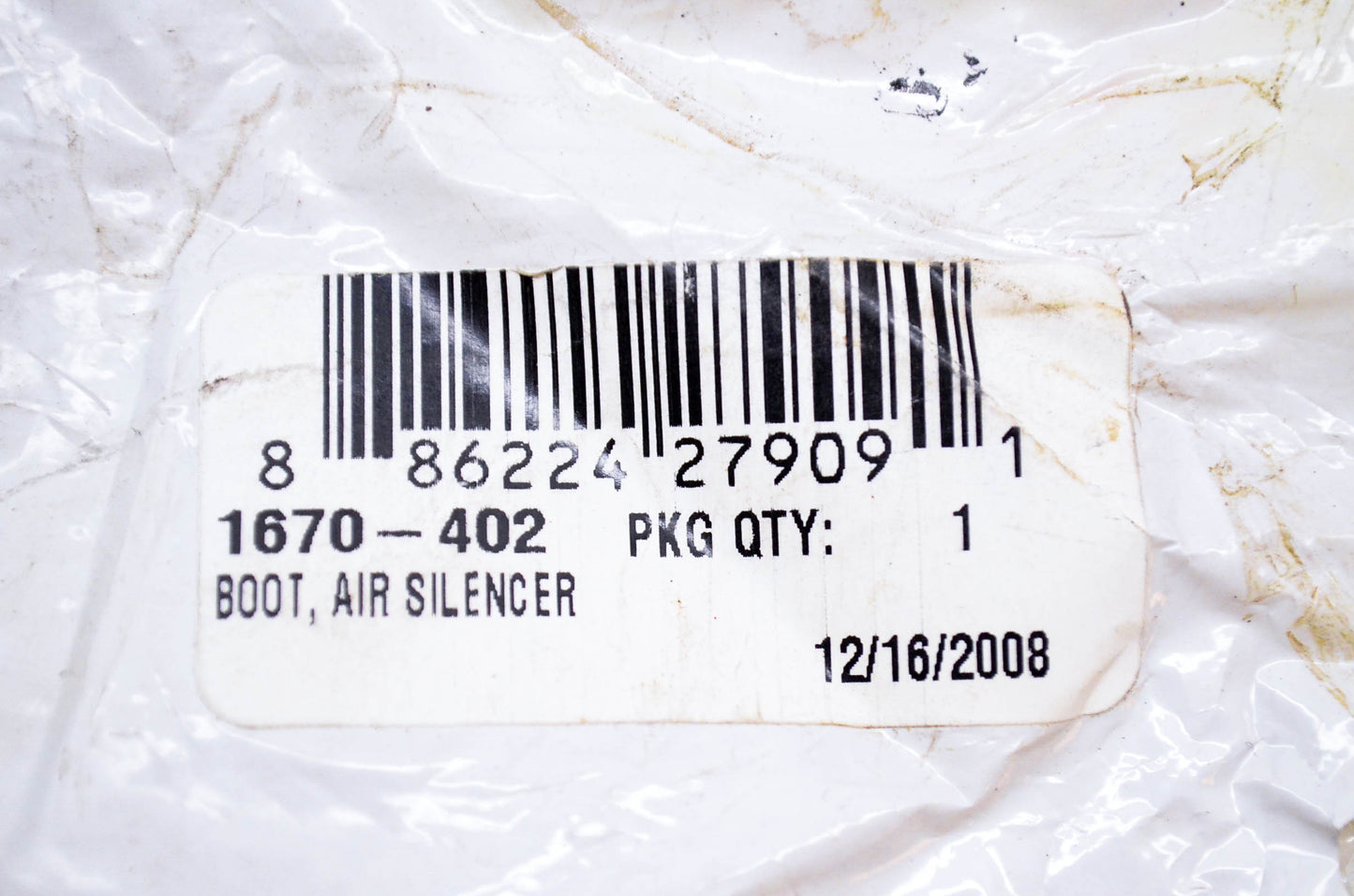 New OEM Arctic Cat 1670-402 Air Silencer Boot NOS