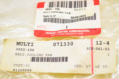New OEM Suzuki 3002-156, 17531-88450 Cooling Fan Belt NOS