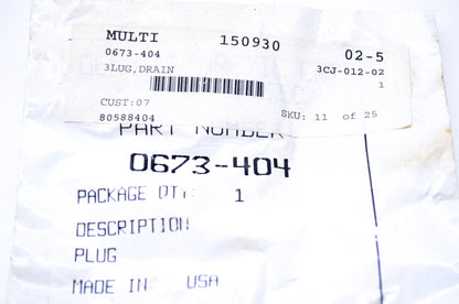 New OEM Arctic Cat 0673-404 Drain Plug NOS