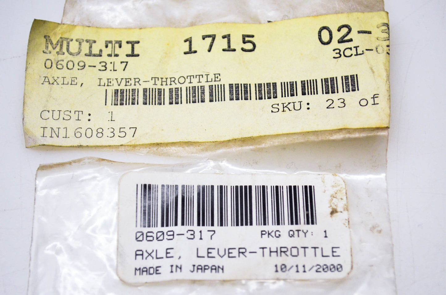 New OEM Arctic Cat 0609-317 Axle Throttle Lever NOS