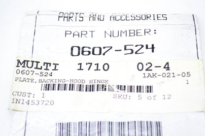 New OEM Arctic Cat 0607-524 Hood Hinge Backing Plate NOS