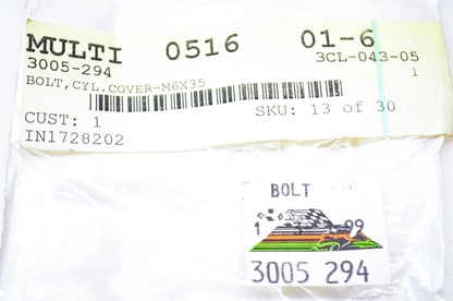 New OEM Arctic Cat 3005-294 Cylinder Cover Bolt M6x35 NOS