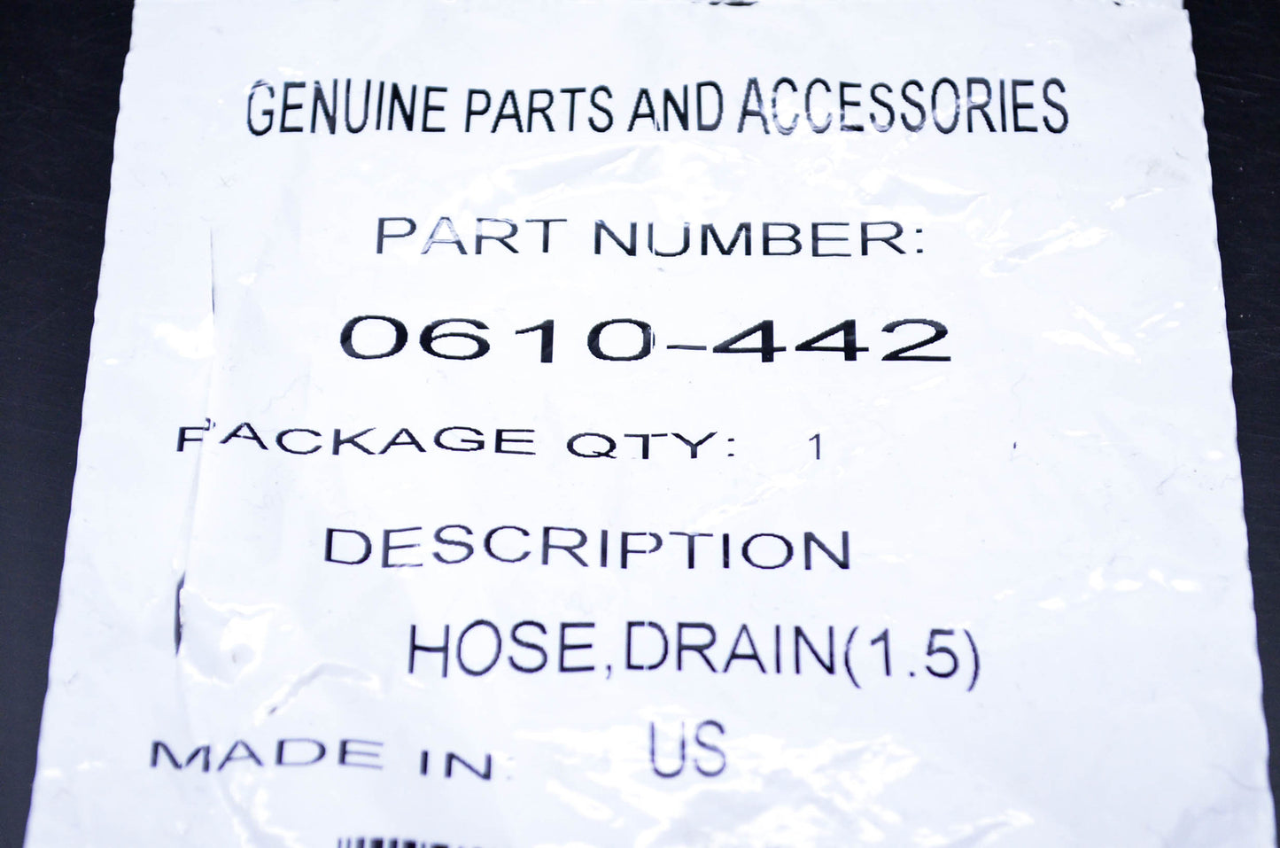 New OEM Arctic Cat 0610-442 Drain Hose 1.5 NOS