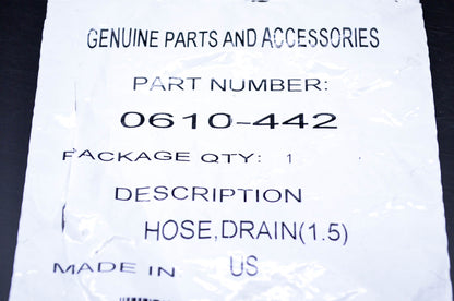 New OEM Arctic Cat 0610-442 Drain Hose 1.5 NOS