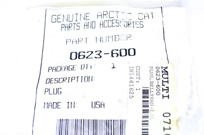 New OEM Arctic Cat 0623-600 Bellypan Plug 2.00 NOS