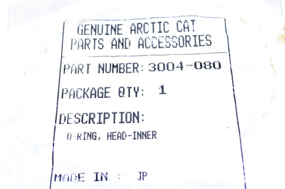 New OEM Arctic Cat 3004-080 Inner Head O Ring NOS