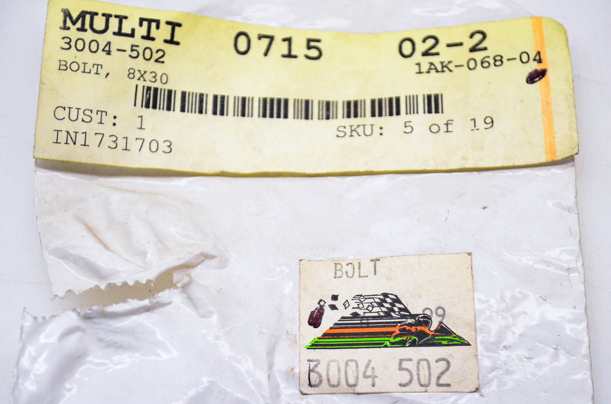 New OEM Arctic Cat 3004-502 Bolt 8x30 NOS