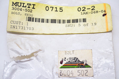 New OEM Arctic Cat 3004-502 Bolt 8x30 NOS
