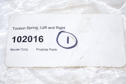 Novae Corp 102016 Proslide Parts Torsion Spring Left & Right Kit NOS
