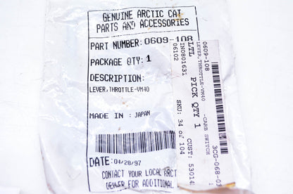 New OEM Arctic Cat 0609-108 Throttle Lever VM40 NOS