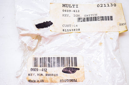New OEM Arctic Cat 0609-412 Ignition Switch Key NOS