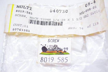 New OEM Arctic Cat 8019-585 Machine Screw NOS