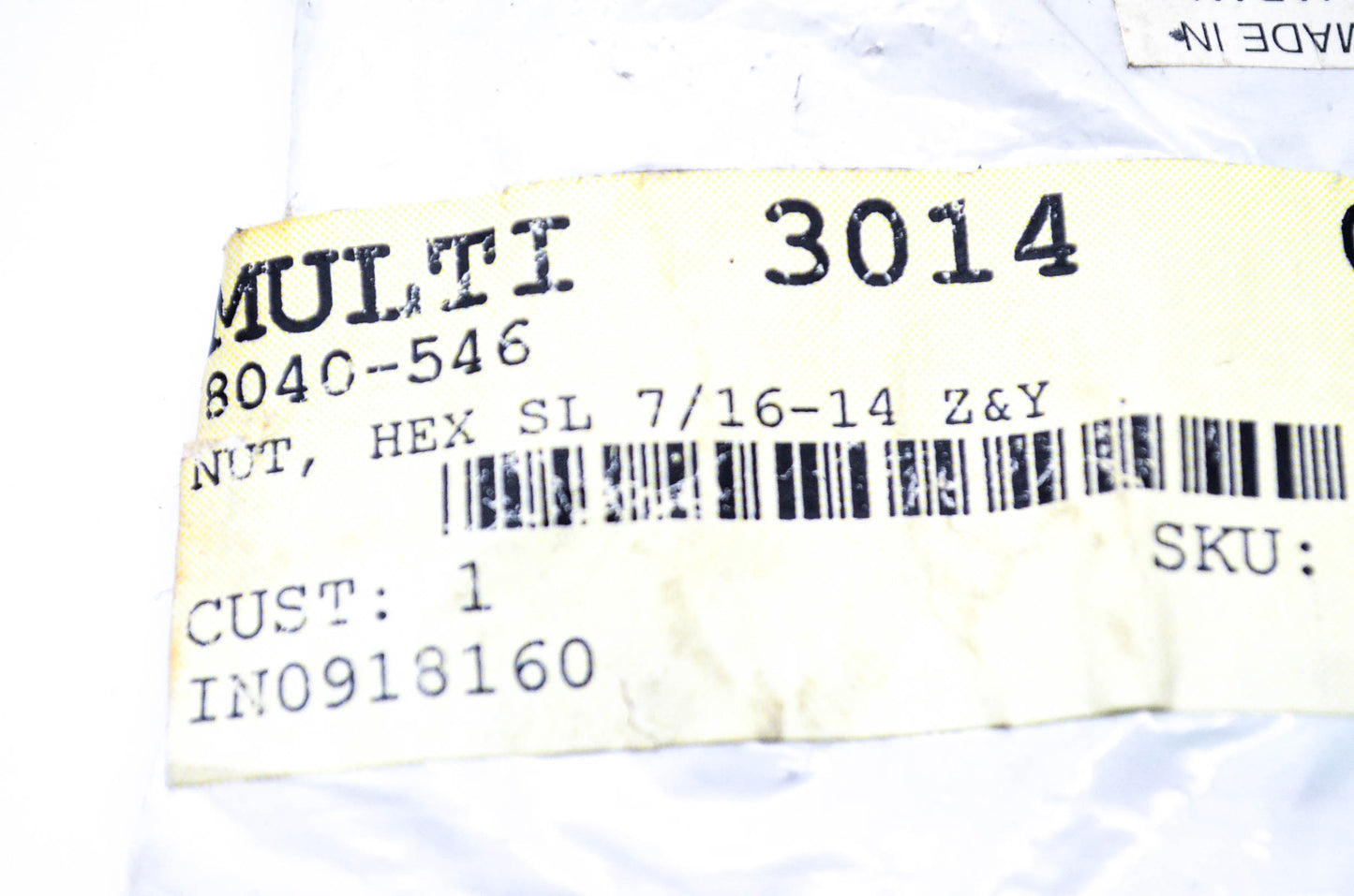 New OEM Arctic Cat 8040-546 Hex Nut 7/16-14 Qty 2 NOS