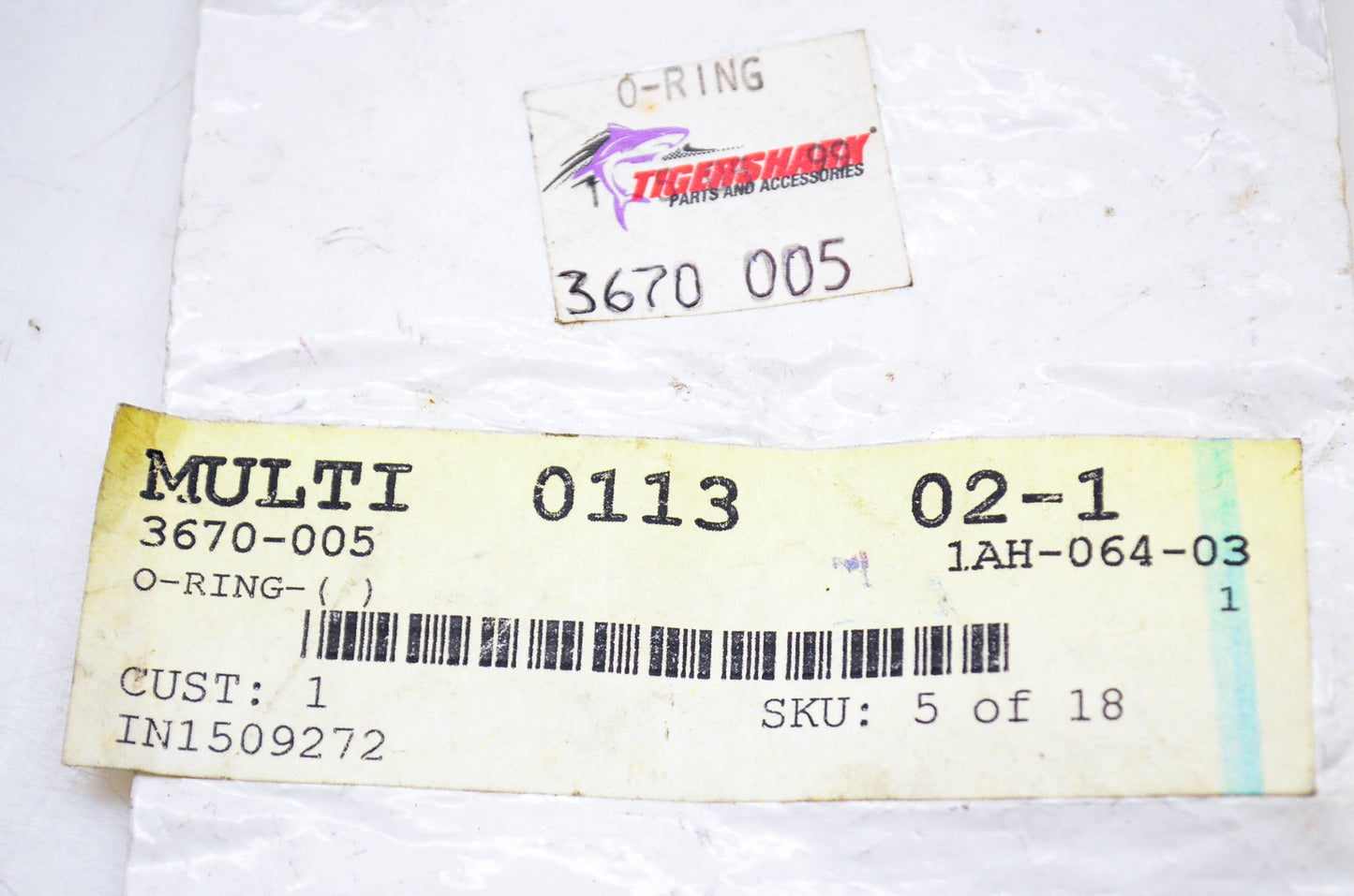 New OEM Arctic Cat 3670-005 Tigershark O Ring NOS