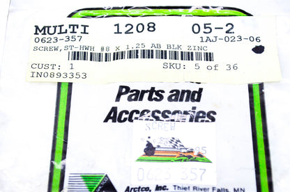 New OEM Arctic Cat 0623-357 ST-Screw #8x1.25 Qty 2 NOS