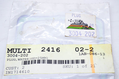 New OEM Arctic Cat 3004-202 Water Plug 25mm (OD .995) NOS