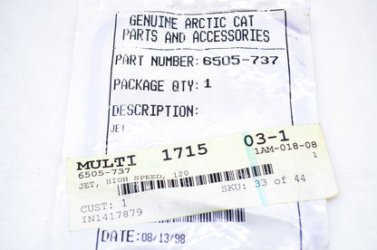 New OEM Arctic Cat 6505-737 Tigershark High Speed Jet 120 NOS