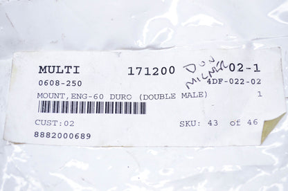 New OEM Arctic Cat 0608-250 Engine Mount 60 Duro (Double Male) NOS