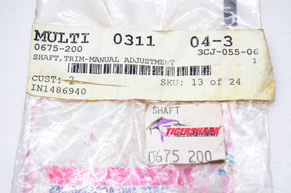 New OEM Arctic Cat 0675-200 Tigershark Manual Adjustment Trim Shaft NOS