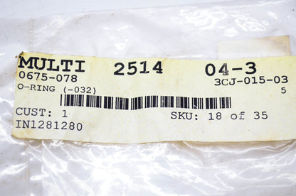New OEM Arctic Cat 0675-078 Tigershark O Ring NOS
